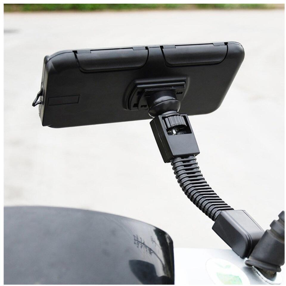 Universele Telefoonhouder Motor Stuur Waterdicht Zwart afbeelding 9