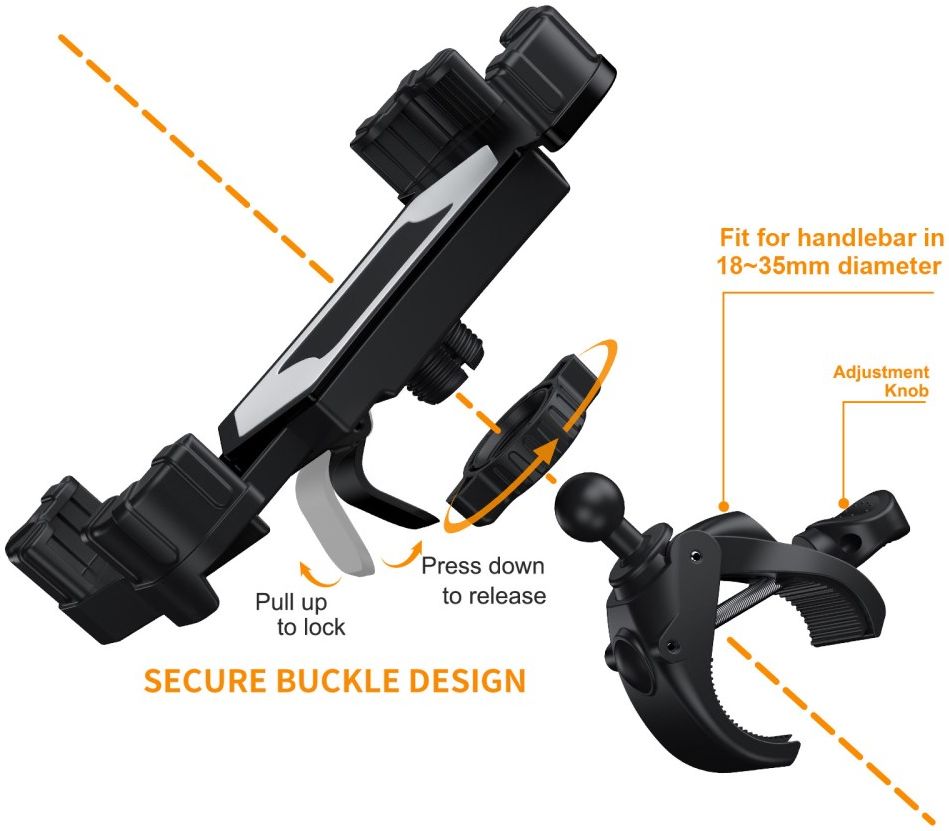 Universele Telefoonhouder Motor voor 4.7 tot 7 Inch Smartphones afbeelding 6