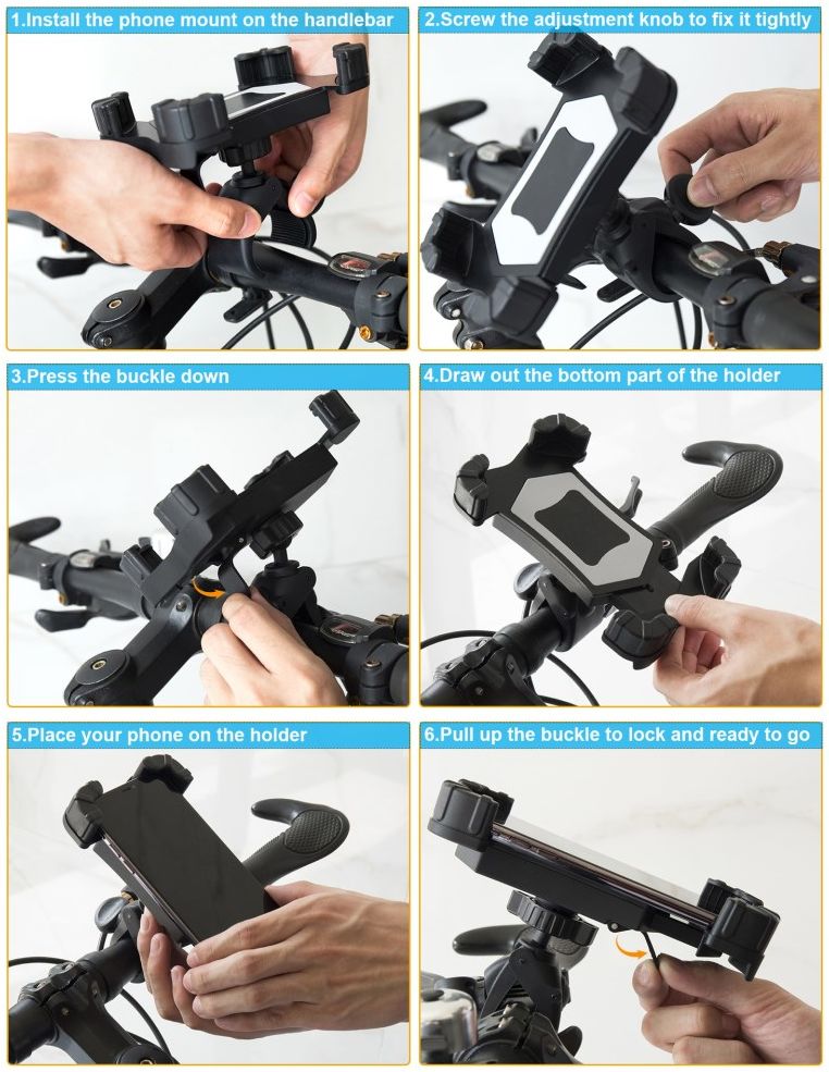 Universele Telefoonhouder Motor voor 4.7 tot 7 Inch Smartphones afbeelding 8