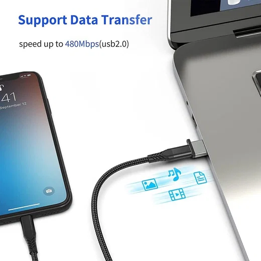 Universele USB 2.0 naar USB-C Converter/Adapter Zwart afbeelding 5