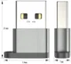 Universele USB 2.0 naar USB-C Converter/Adapter Zwart afbeelding 8
