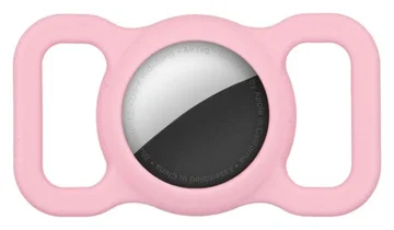 Apple AirTag Hoesje Siliconen voor Huisdieren Halsband Hond/Kat Roze