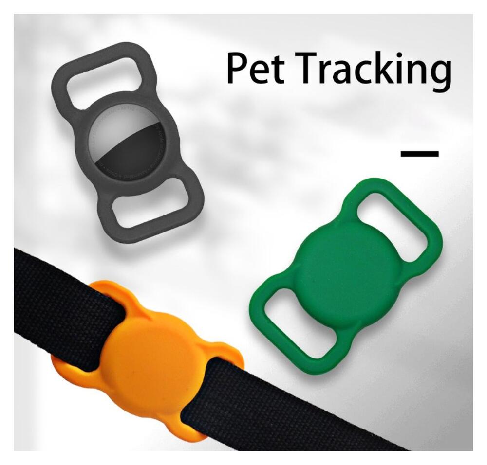 Apple AirTag Hoesje Siliconen voor Huisdieren Halsband Hond/Kat Roze afbeelding 2
