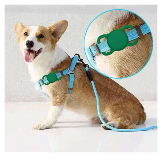 Apple AirTag Hoesje Siliconen voor Huisdieren Halsband Hond/Kat Roze afbeelding 5