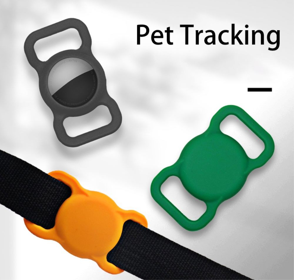 Apple AirTag Hoesje Siliconen voor Huisdieren Halsband Hond/Kat Zwart afbeelding 2