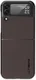 LC.IMEEKE Samsung Galaxy Z Flip 4 Hoesje Kunstleer Back Cover Bruin afbeelding 1