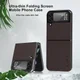 LC.IMEEKE Samsung Galaxy Z Flip 4 Hoesje Kunstleer Back Cover Bruin afbeelding 7
