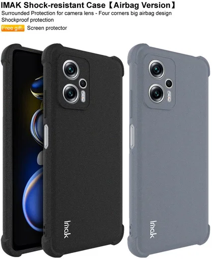Imak Xiaomi Poco X4 GT Hoesje Flexibel TPU + Screen Protector Zwart afbeelding 5
