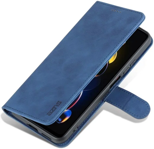 AZNS Xiaomi Poco X4 GT Hoesje Wallet Book Case Kunstleer Blauw afbeelding 2