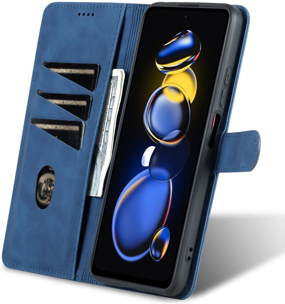 AZNS Xiaomi Poco X4 GT Hoesje Wallet Book Case Kunstleer Blauw afbeelding 6
