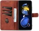 AZNS Xiaomi Poco X4 GT Hoesje Wallet Book Case Kunstleer Bruin afbeelding 1