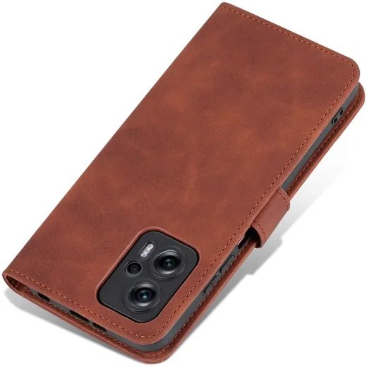AZNS Xiaomi Poco X4 GT Hoesje Wallet Book Case Kunstleer Bruin afbeelding 9