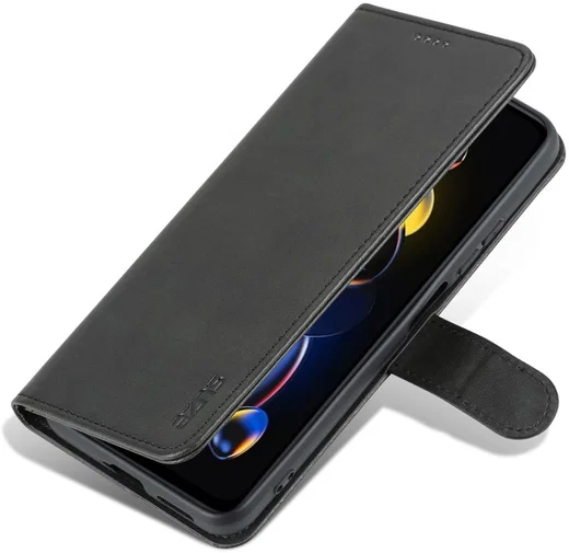AZNS Xiaomi Poco X4 GT Hoesje Wallet Book Case Kunstleer Zwart afbeelding 2