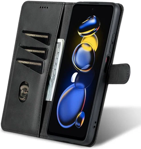 AZNS Xiaomi Poco X4 GT Hoesje Wallet Book Case Kunstleer Zwart afbeelding 6