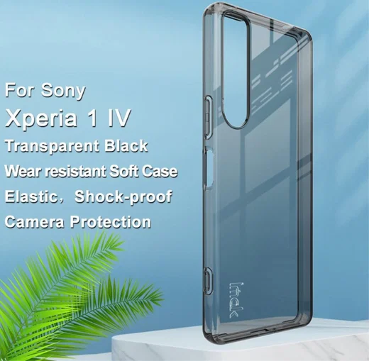 Imak UX-5 Sony Xperia 1 IV Hoesje Flexibel TPU Transparant Zwart afbeelding 2