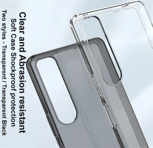 Imak UX-5 Sony Xperia 1 IV Hoesje Flexibel TPU Transparant Zwart afbeelding 3