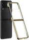 Samsung Galaxy Z Flip 4 Hoesje Back Cover Transparant/Goud afbeelding 1