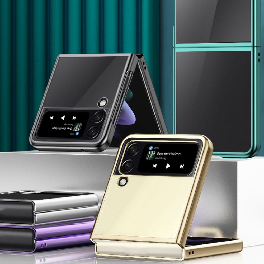 Samsung Galaxy Z Flip 4 Hoesje Back Cover Transparant/Goud afbeelding 8