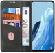 AZNS Oppo Reno 8 Lite Hoesje Portemonnee Book Case Kunstleer Zwart afbeelding 1