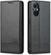 AZNS Oppo Reno 8 Lite Hoesje Portemonnee Book Case Kunstleer Zwart afbeelding 3