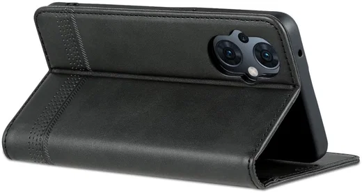 AZNS Oppo Reno 8 Lite Hoesje Portemonnee Book Case Kunstleer Zwart afbeelding 8