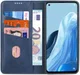 AZNS Oppo Reno 8 Lite Hoesje Portemonnee Book Case Kunstleer Blauw afbeelding 1