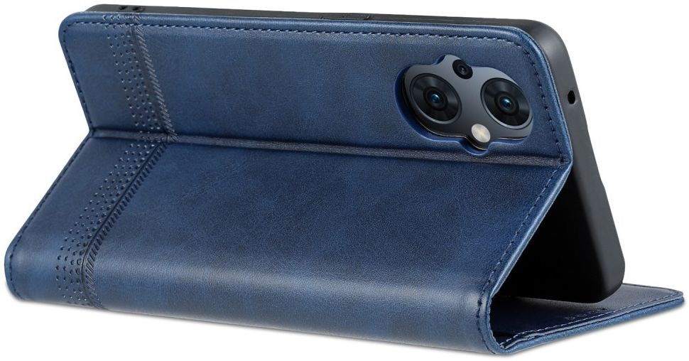 AZNS Oppo Reno 8 Lite Hoesje Portemonnee Book Case Kunstleer Blauw afbeelding 8