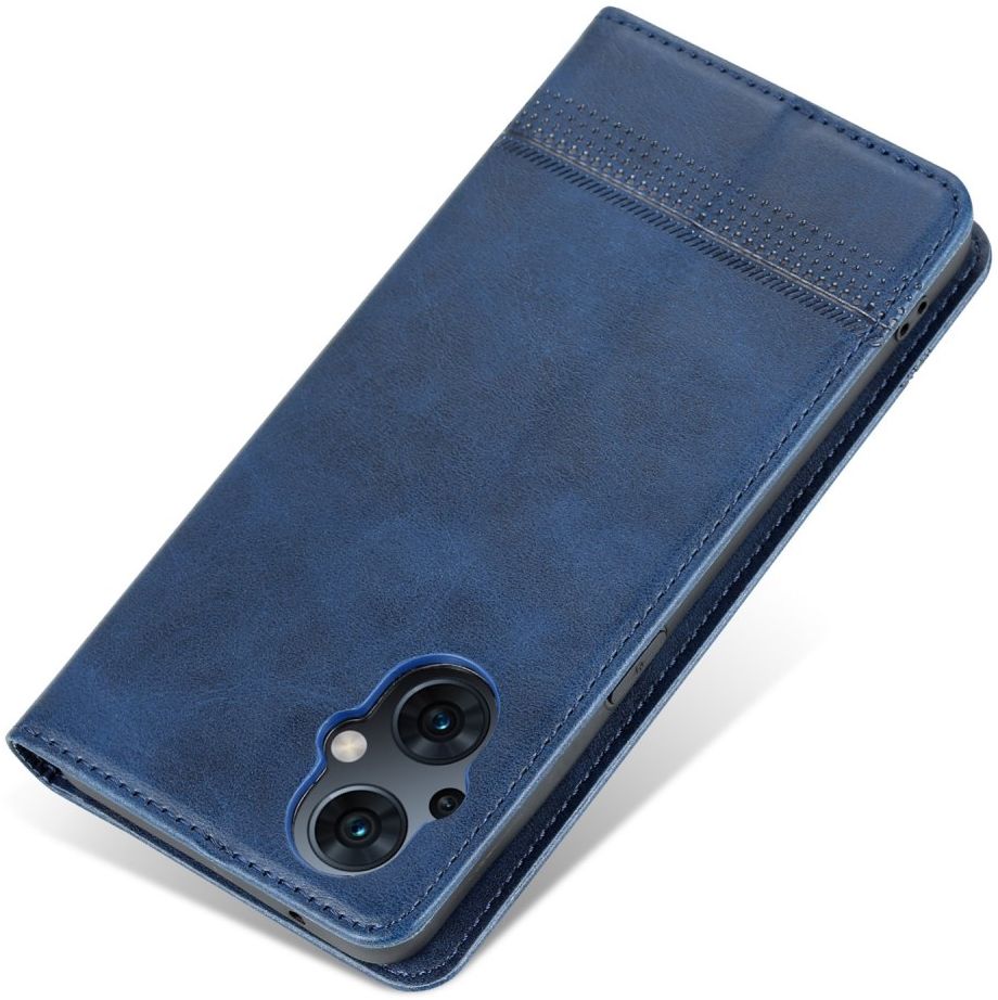 AZNS Oppo Reno 8 Lite Hoesje Portemonnee Book Case Kunstleer Blauw afbeelding 9