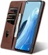 AZNS Oppo Reno 8 Lite Hoesje Portemonnee Book Case Kunstleer Coffee afbeelding 7