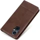AZNS Oppo Reno 8 Lite Hoesje Portemonnee Book Case Kunstleer Coffee afbeelding 9