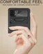 Samsung Galaxy Z Flip 4 Hoesje met Camera Slider en Kickstand Zwart afbeelding 10
