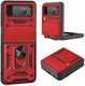 Samsung Galaxy Z Flip 4 Hoesje met Camera Slider en Kickstand Rood afbeelding 2