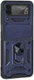 Samsung Galaxy Z Flip 4 Hoesje met Camera Slider en Kickstand Blauw