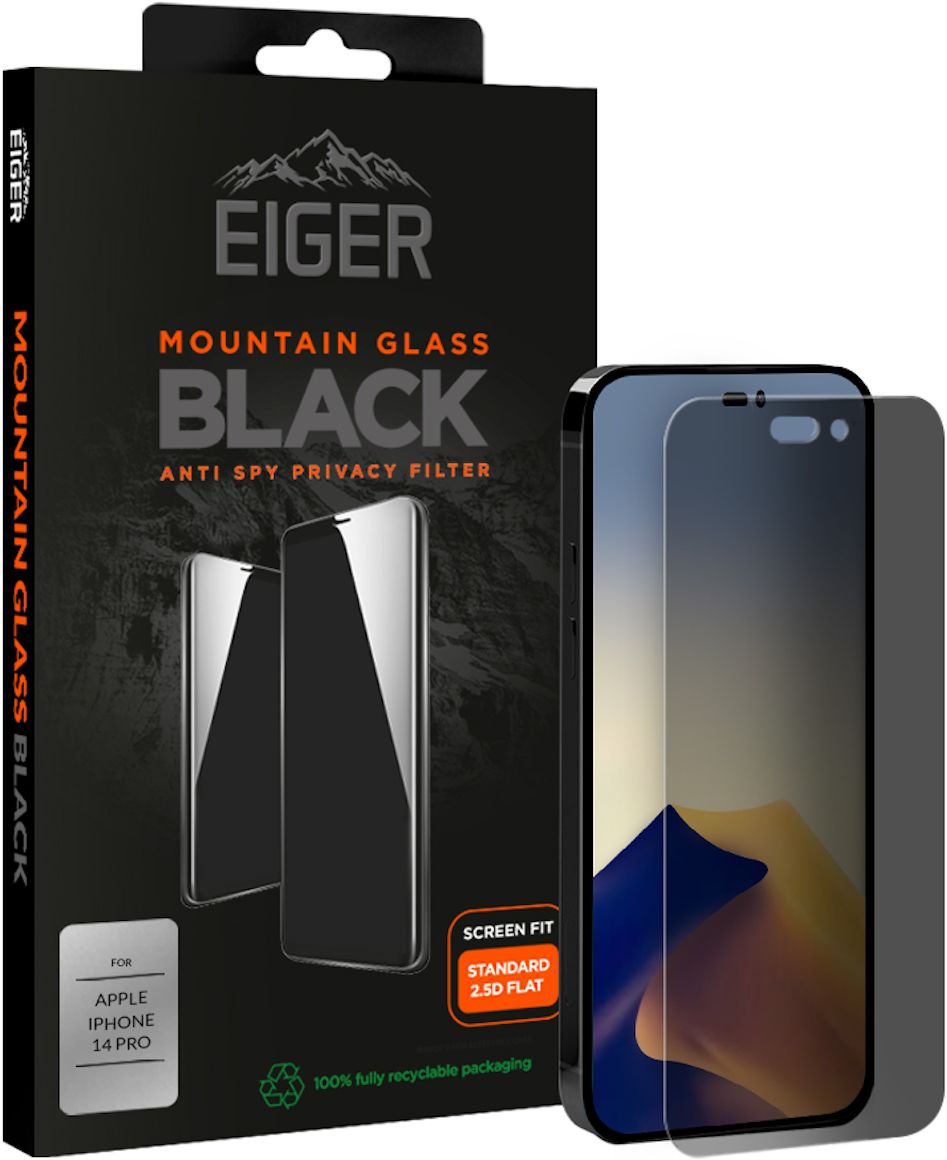 Eiger Apple iPhone 14 Pro Privacy Glass Case Friendly Screen Protector afbeelding 1