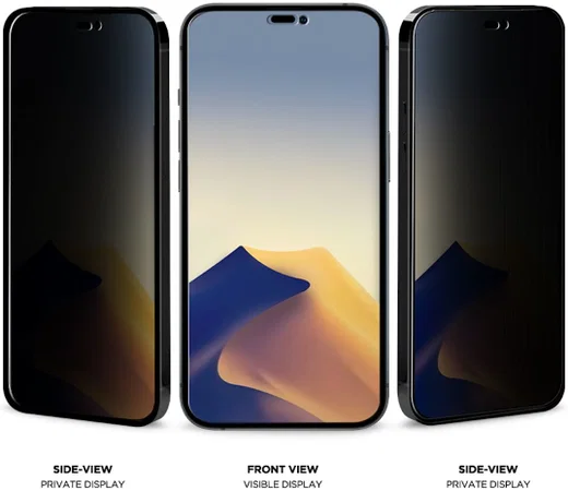 Eiger Apple iPhone 14 Pro Privacy Glass Case Friendly Screen Protector afbeelding 3
