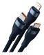 Baseus USB-C 3-in-1 Lightning/USB-C/Micro USB Kabel 100W 1.5M Blauw afbeelding 2