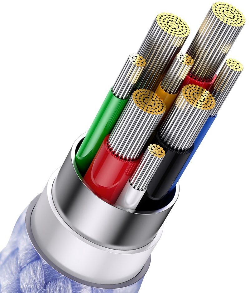 Baseus USB-C 3-in-1 Lightning/USB-C/Micro USB Kabel 100W 1.5M Paars afbeelding 14