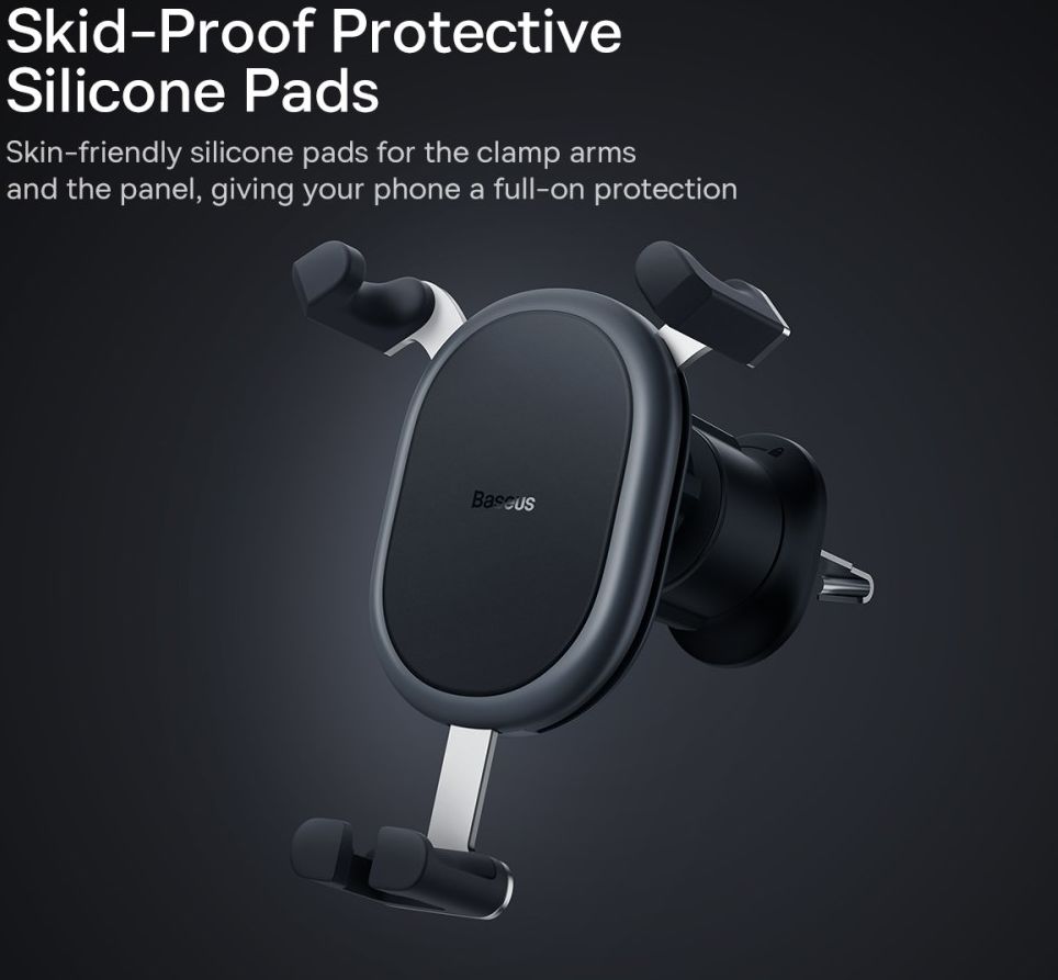 Baseus Universele Gravity Ventilatierooster Telefoonhouder Zwart afbeelding 9