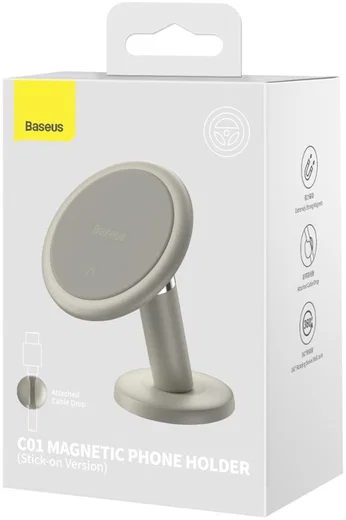 Baseus Universele Compacte Magnetische Dashboard Telefoonhouder Wit afbeelding 15