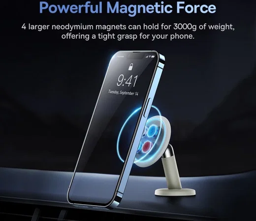 Baseus Universele Compacte Magnetische Dashboard Telefoonhouder Wit afbeelding 6