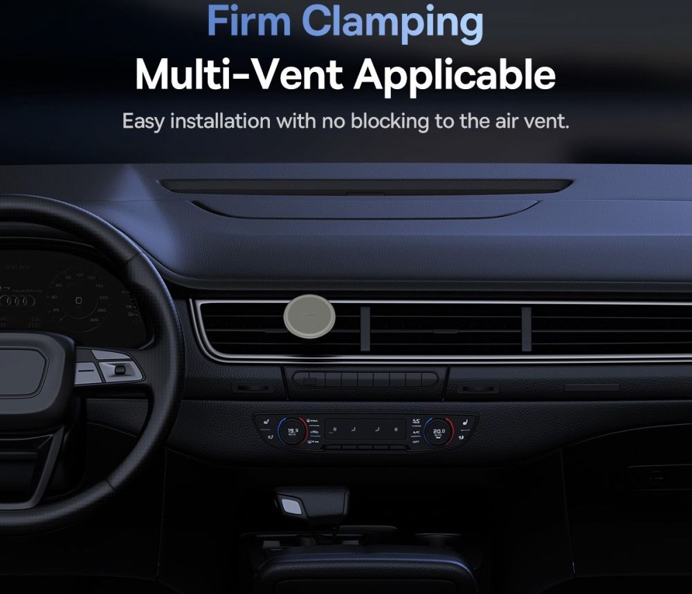 Baseus Universele Magnetische Ventilatierooster Telefoonhouder Wit afbeelding 7