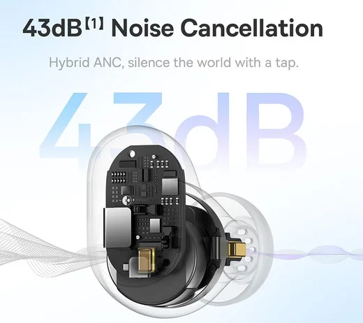 Baseus Bowie WM05 Volledig Draadloze Bluetooth 5.2 Oordopjes Wit afbeelding 6