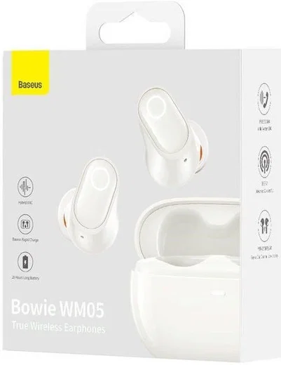 Baseus Bowie WM05 Volledig Draadloze Bluetooth 5.2 Oordopjes Wit afbeelding 11
