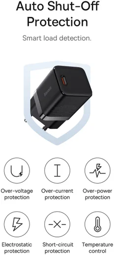 Baseus GaN3 USB-C Snellader 30W Power Delivery Adapter Wit afbeelding 9