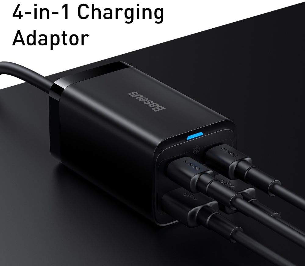Baseus GaN3 Pro 65W Snellader Laptop/MacBook + 100W USB-C Kabel 5A 1M afbeelding 5