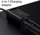 Baseus GaN3 Pro 65W Snellader Laptop/MacBook + 100W USB-C Kabel 5A 1M afbeelding 5