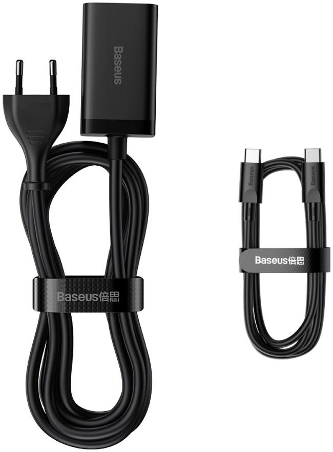 Baseus GaN3 Pro 65W Snellader Laptop/MacBook + 100W USB-C Kabel 5A 1M afbeelding 13