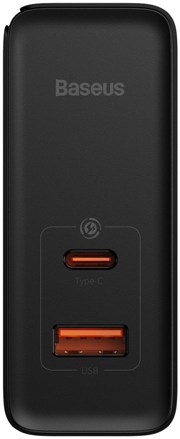 Baseus GaN5 100W Snellader met Fast Charge + 100W USB-C Kabel Zwart afbeelding 4