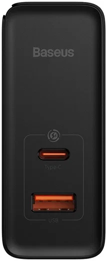 Baseus GaN5 100W Snellader met Fast Charge + 100W USB-C Kabel Zwart afbeelding 4