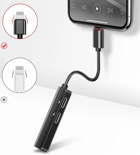 Baseus L52 Adapter Lightning naar 2x Lightning en 3.5mm Jack Splitter afbeelding 7